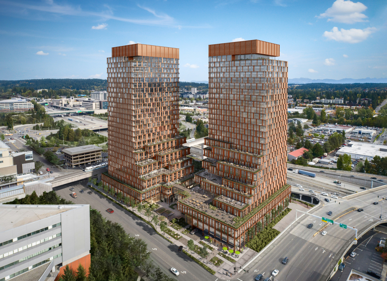 1.2M Sq Ft Two-Tower Office Project in Bellevue Gets Updated Name, Rendering